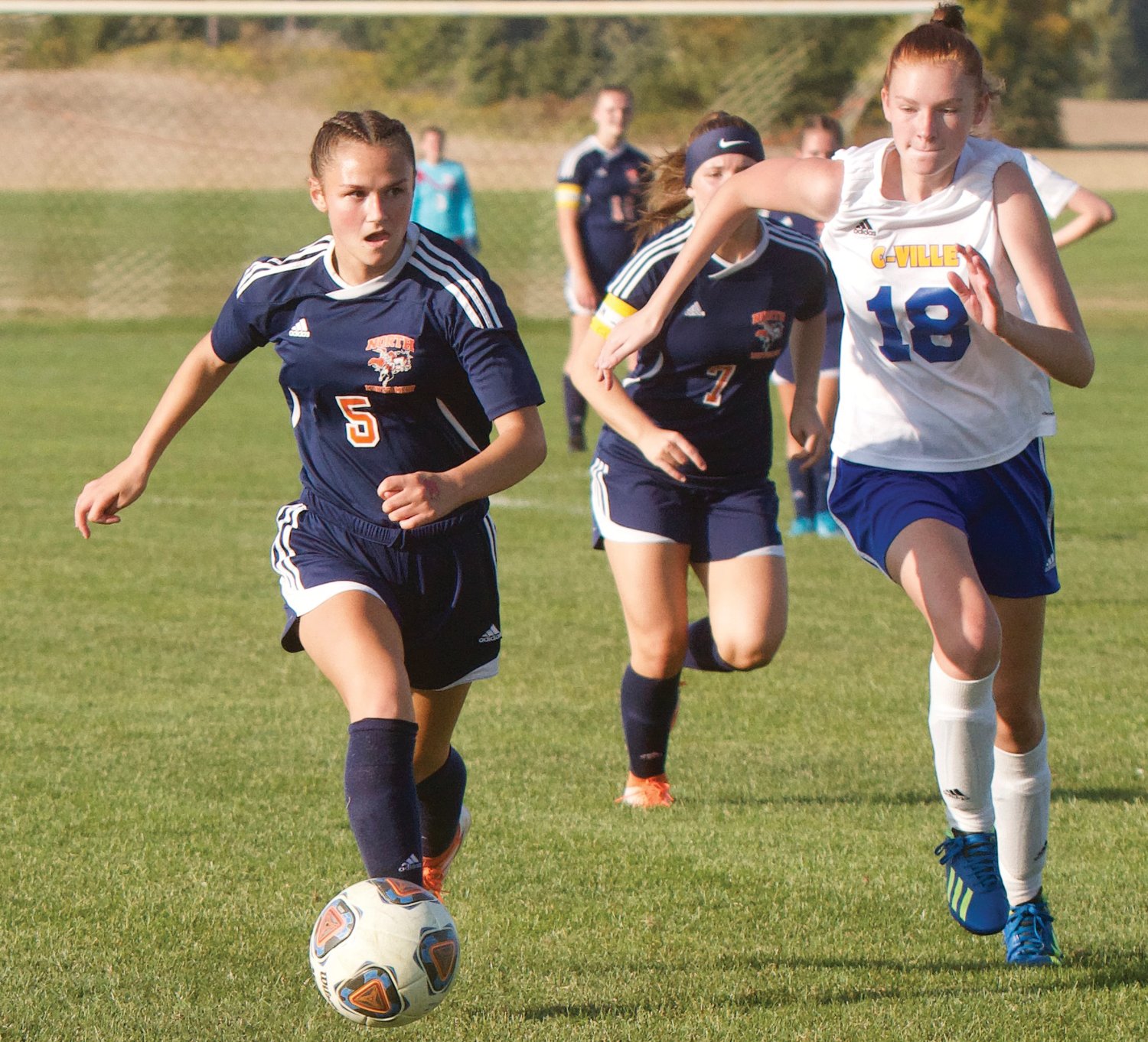 Teegan Bacon will lead the North Montgomery girls soccer team again this season. Bacon needs just a single goal to move into first place all-time in Charger history for career goals.